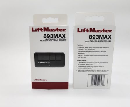 LiftMaster 893MAX compatible 3-button 315MHz remote