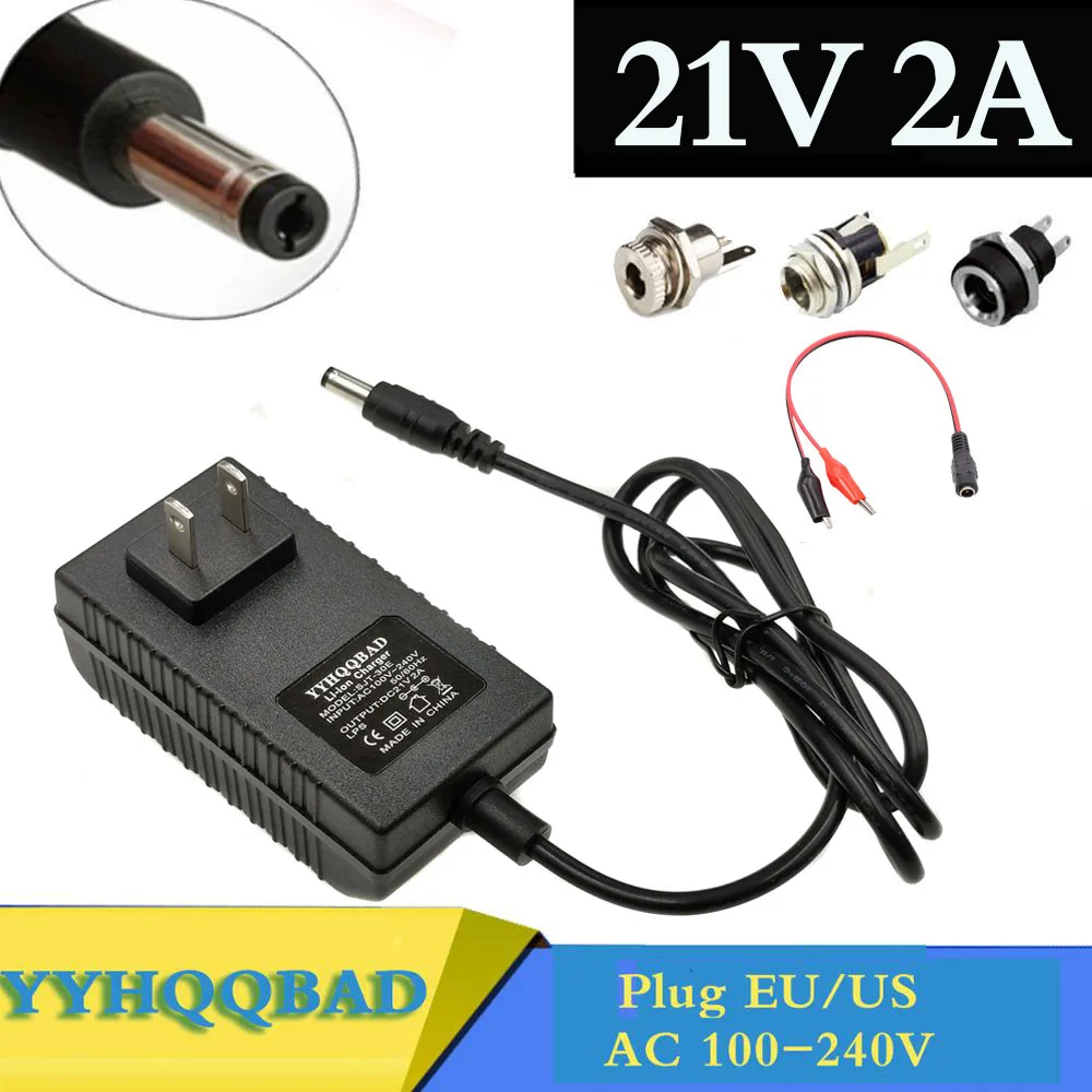 RF Mando 21V 2A Lithium Battery Charger 100-240V for Lithium Battery