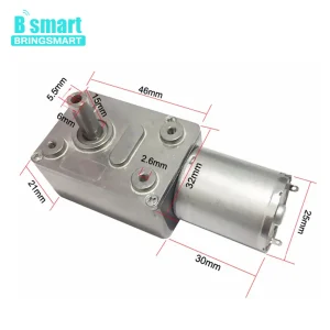 RF Mando Bringsmart JGY-370 Worm Gear Motor 12 Volt Small Electric Mo