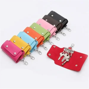 RF Mando 1 PC Portable Leather Housekeeper Holders Car Keychain Key H