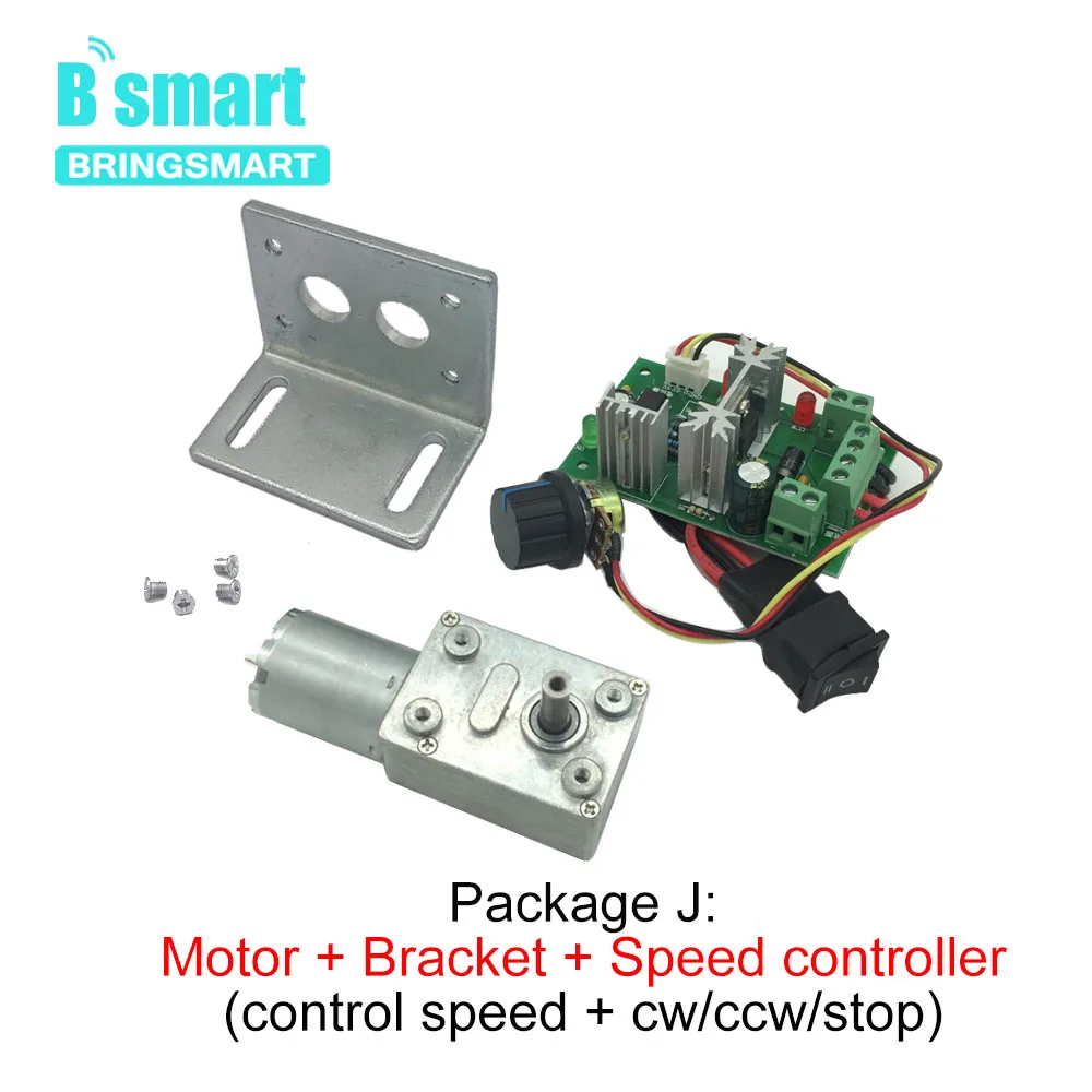 RF Mando Bringsmart JGY-370 Worm Gear Motor 12 Volt Small Electric Mo - Image 5