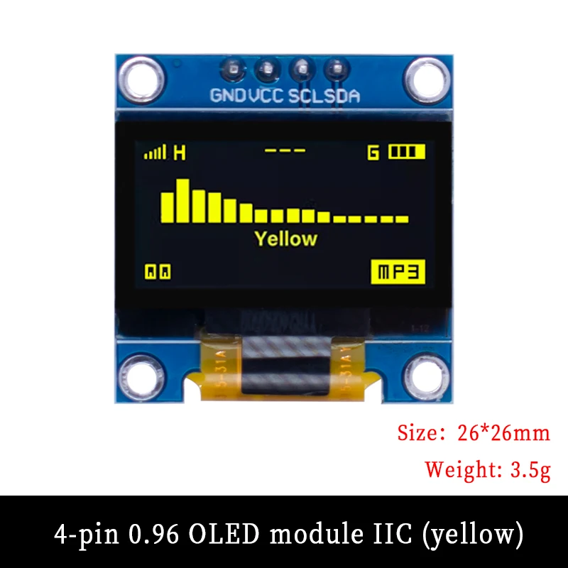 RF Mando 4pin/7pin 0.96' White/Blue/Yellow Blue 0.96 Inch OLED 128X64 - Image 14