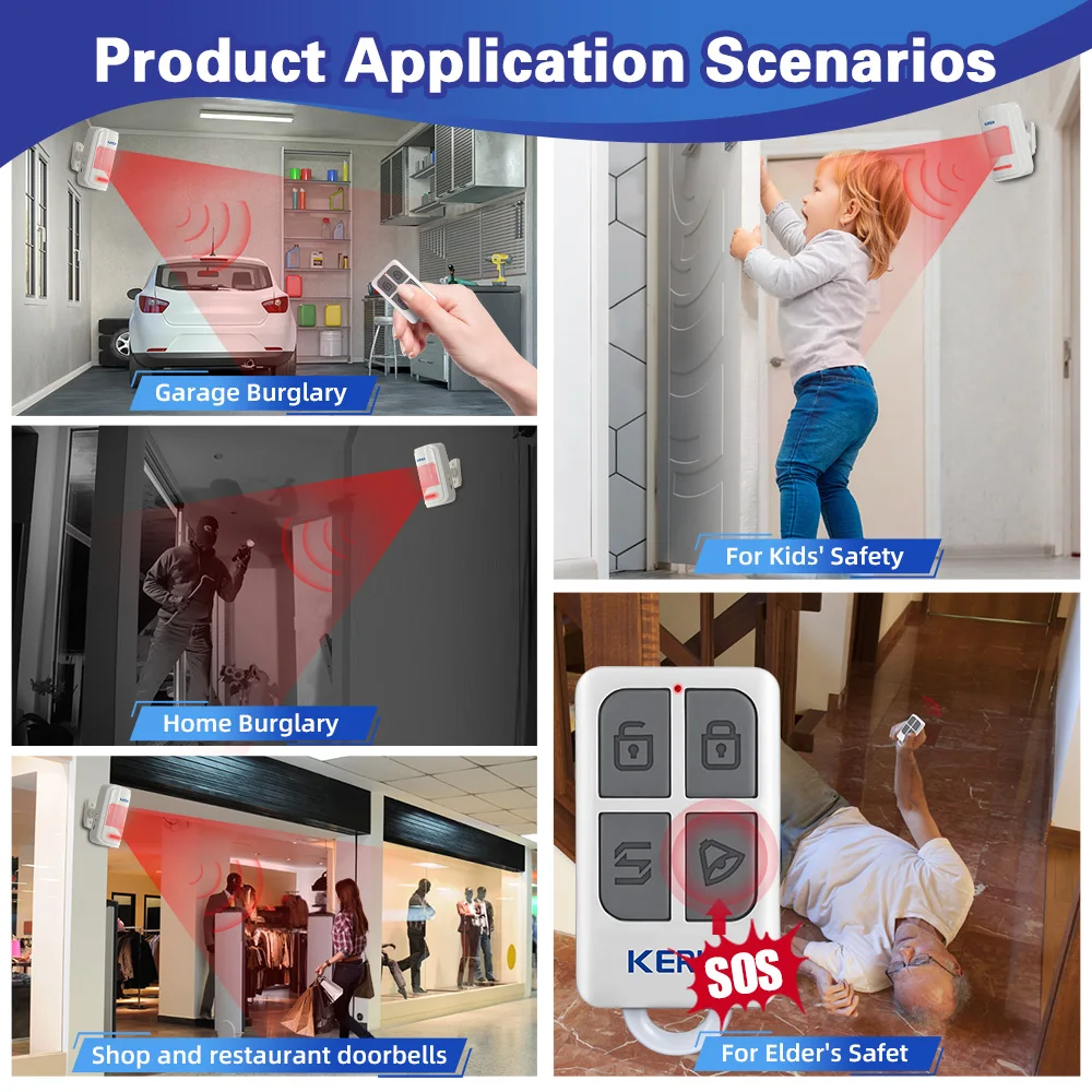 RF Mando KERUI HW19 PIR Motion Sensor Detector Alarm with Alarm Sound - Image 6