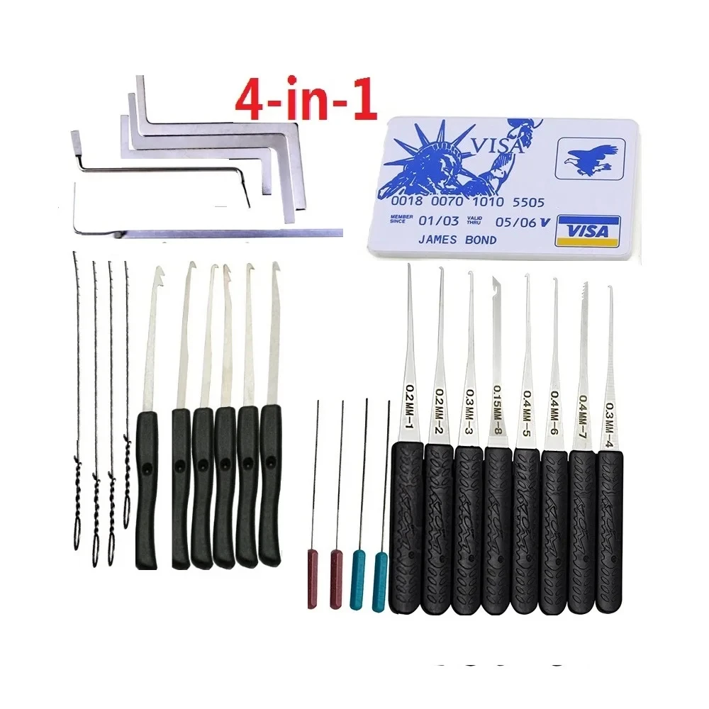 RF Mando 5 in 1 Locksmith Supplies Hand Tools Lock Pick Set Row Tensi - Image 3