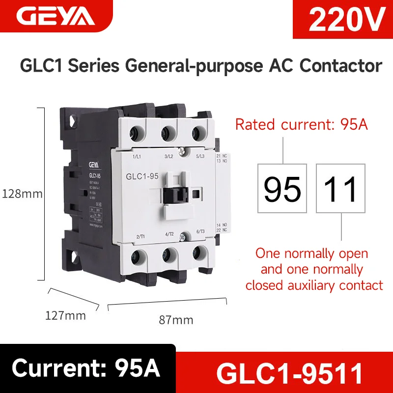 RF Mando GEYA Three-Phase AC Contactor from 9A to 95A 220V High - Image 16