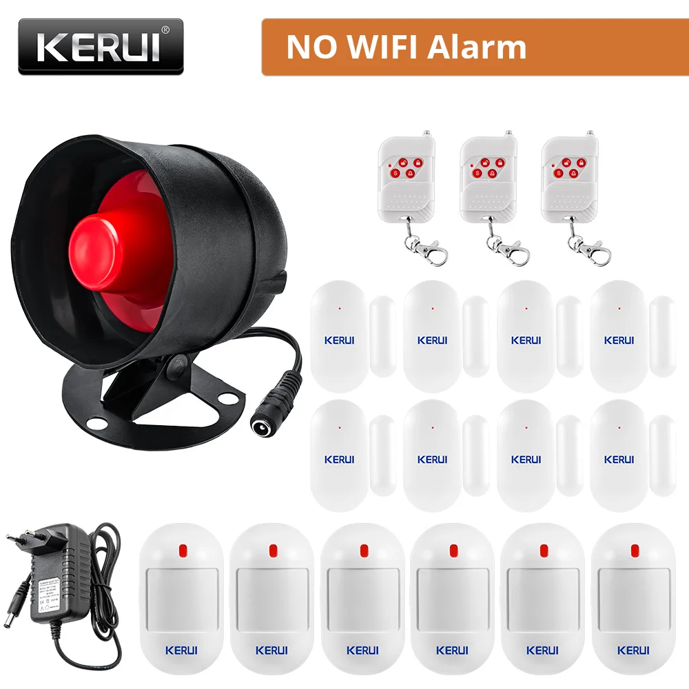RF Mando KERUI Speaker Alarm System Kit 110db Siren Tuya WIFI Home Se - Image 11