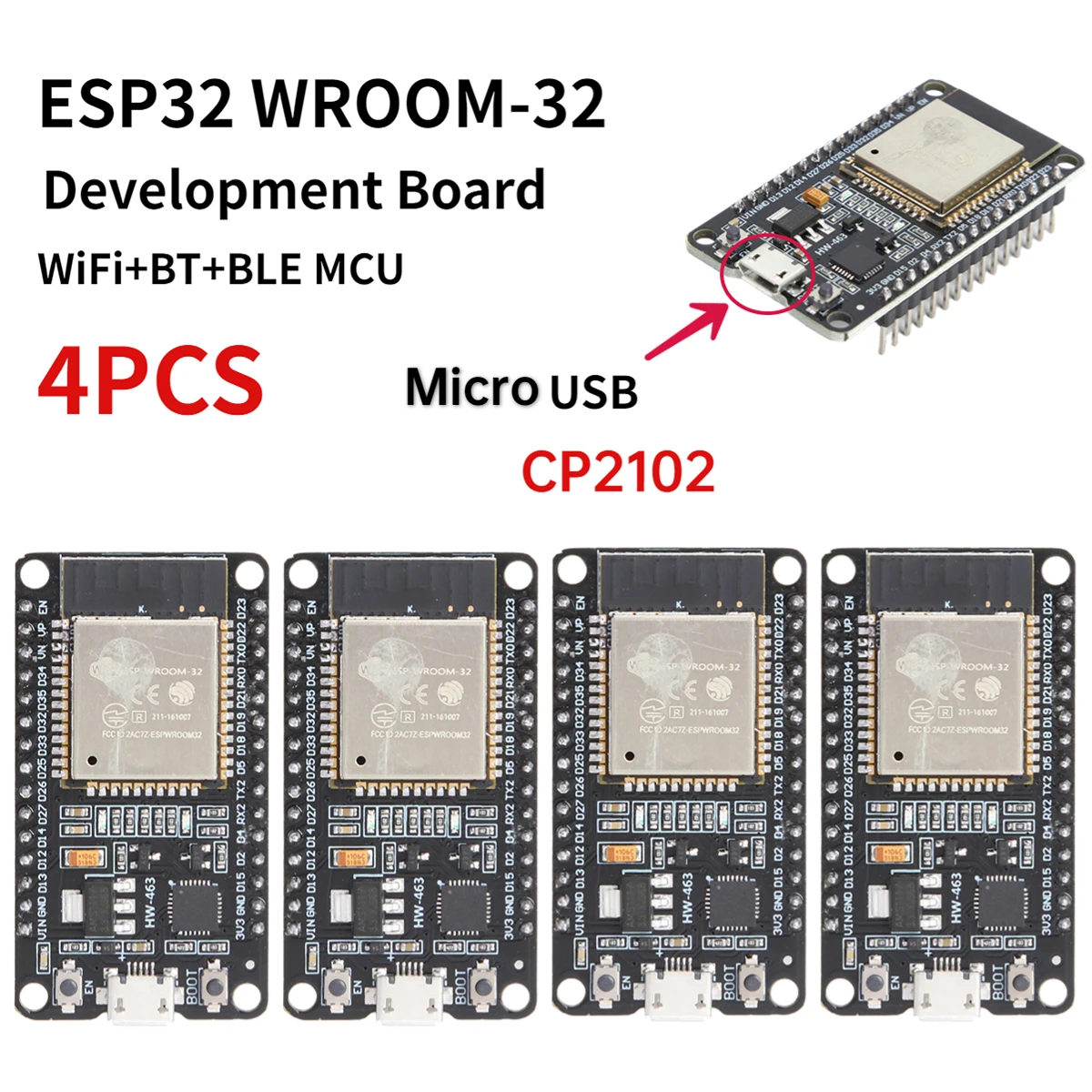 RF Mando ESP32 -32 Development Board TYPE-C CH340C/ USB CP2102 WiFi+B - Image 19