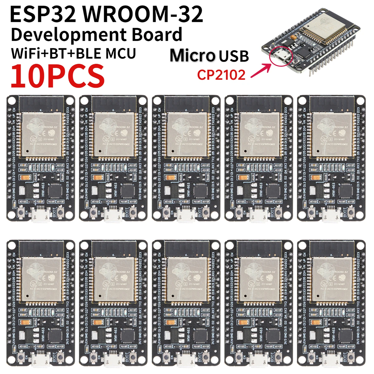 RF Mando ESP32 -32 Development Board TYPE-C CH340C/ USB CP2102 WiFi+B - Image 17