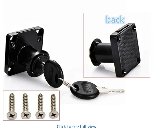 RF Mando Drawer Lock Wardrobe Cabinet Cam Locks With 2 Keys Same Key - Image 7