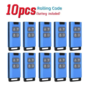 RF Mando 10pcs 433mhz Remote Control Rolling Code 4 Channe Garage Gat