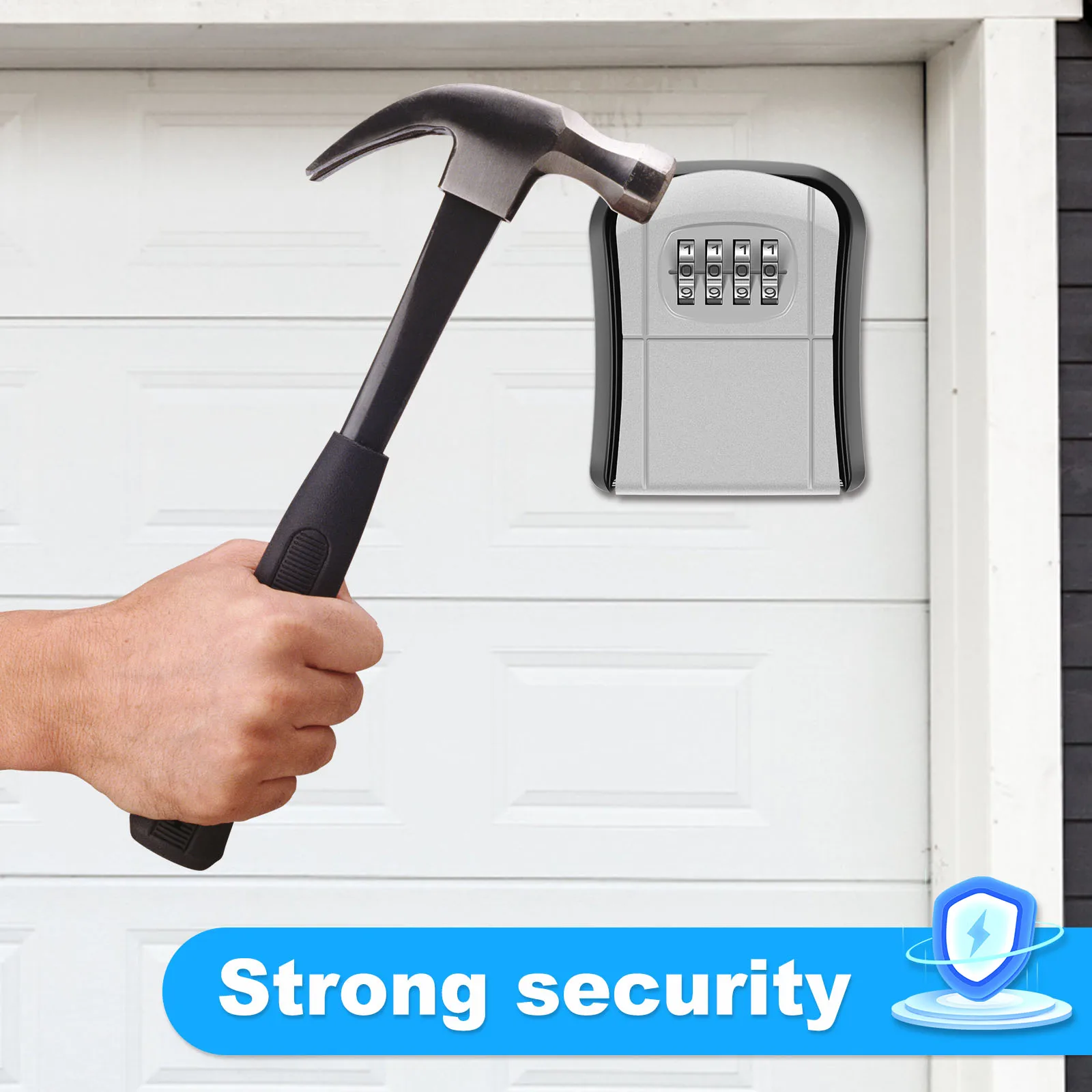 RF Mando Metal Key Lock Box Wall Mounted Key Keeper Combination Outdo - Image 2