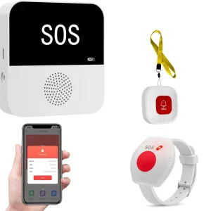 RF Mando Wireless WiFi Elderly Caregiver Pager SOS Call Button Emerge
