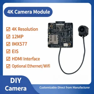 RF Mando IMX577 4K 30FPS 12MP 1/2.3 " WiFi Ethernet Camera Module EIS