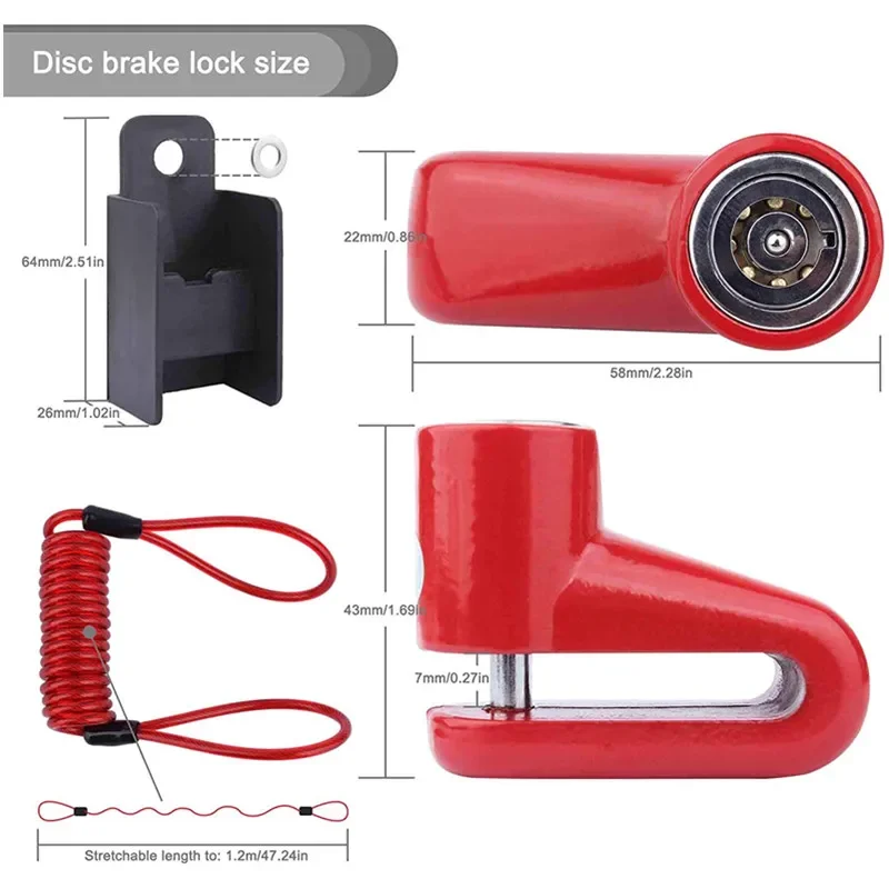 RF Mando Universal Disc Brake Lock Bike Anti -Theft Disc Lock Mountai - Image 5