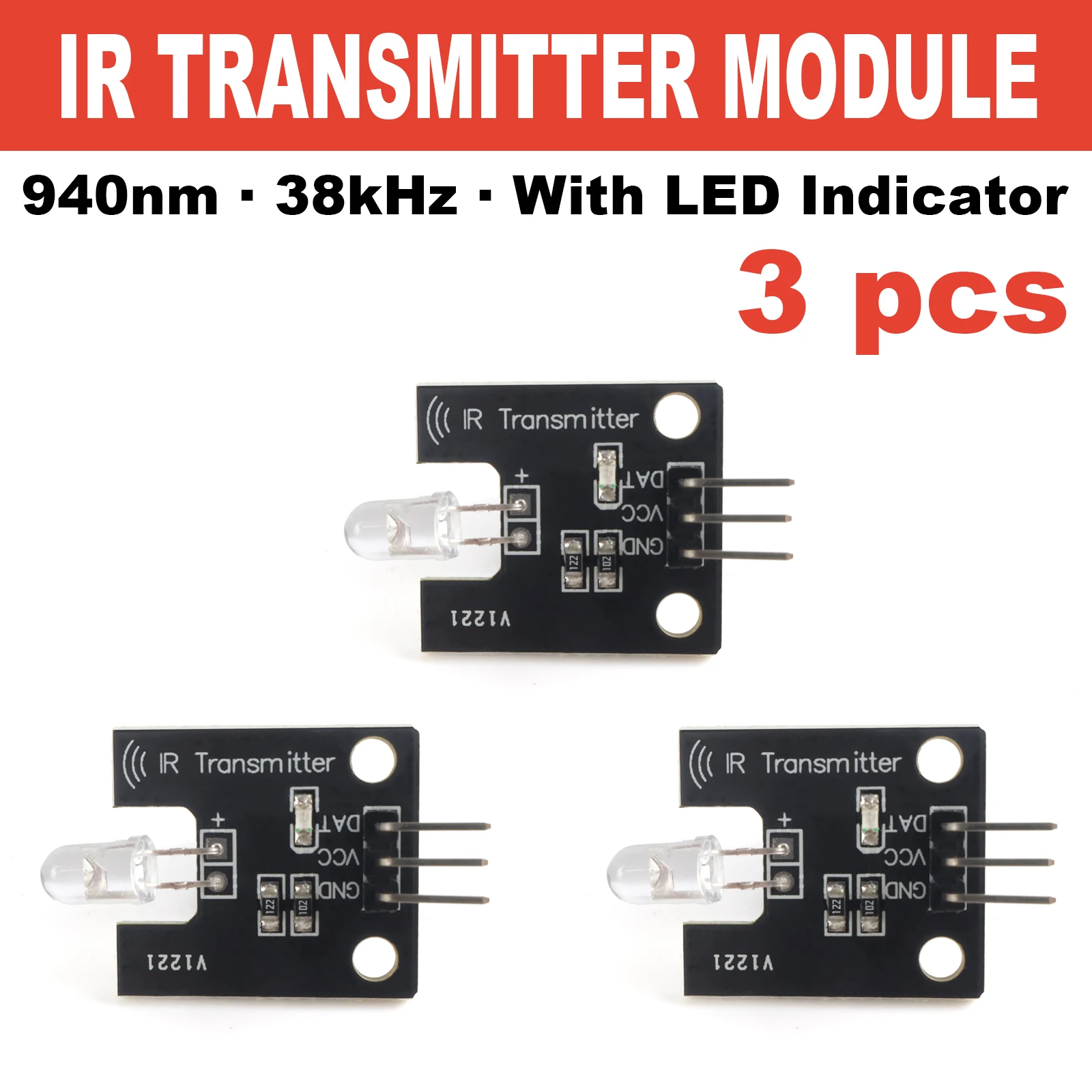 RF Mando 38kHz IR Infrared Receiver Sensor Module Digital 5V for Arduino - Image 13