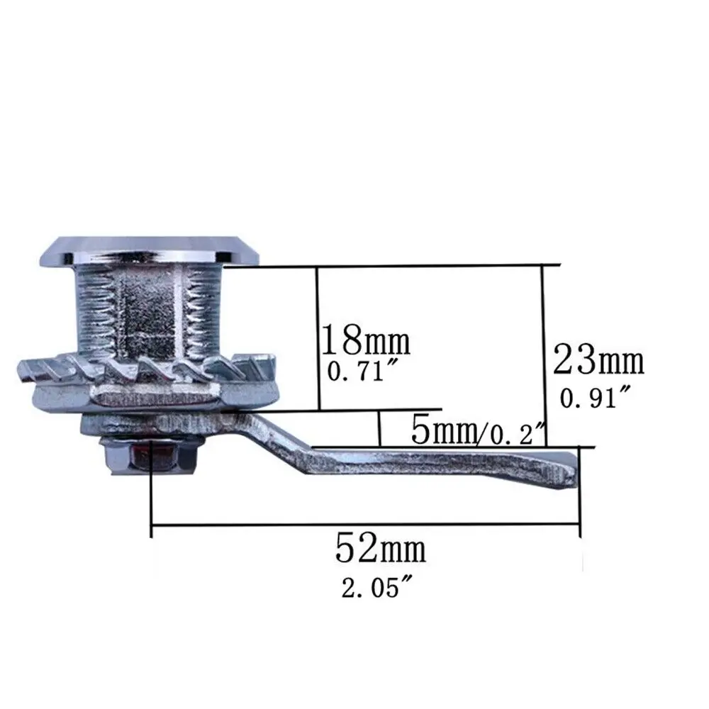 RF Mando Multifunctional Gas Meter Cam Lock With Key Round Triangle S - Image 4