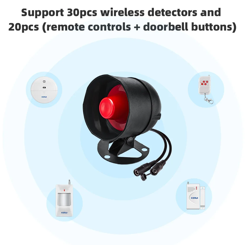 RF Mando KERUI Tuya WIFI Siren Alarm System Installation Simple Infra - Image 6