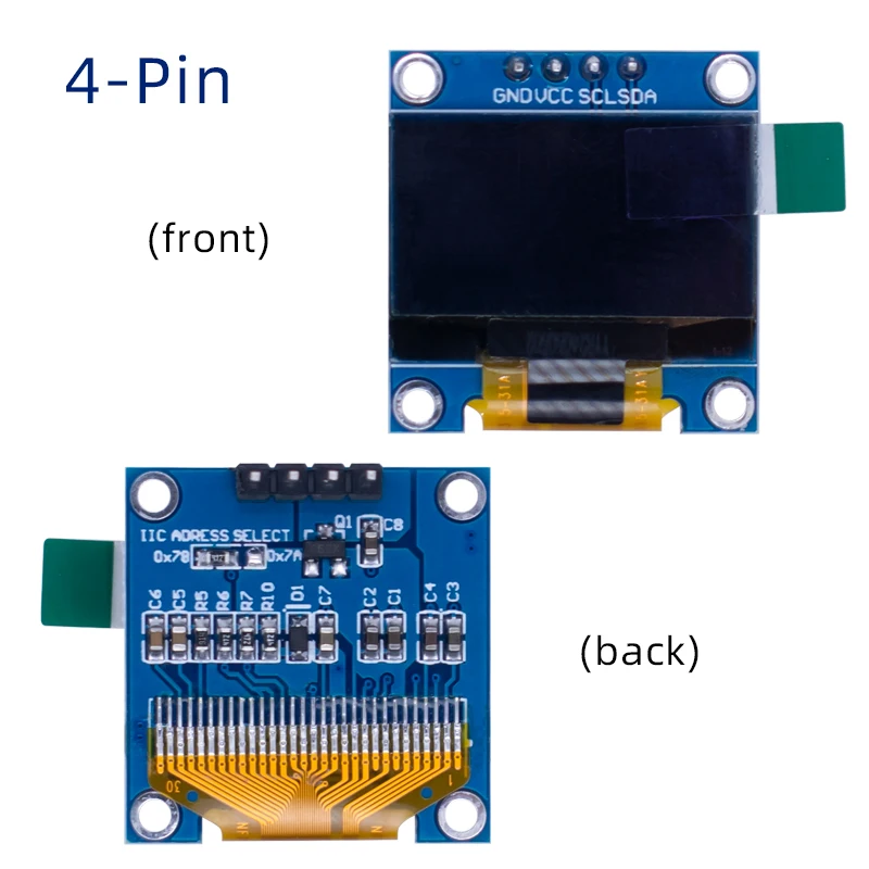 RF Mando 4pin/7pin 0.96' White/Blue/Yellow Blue 0.96 Inch OLED 128X64 - Image 5