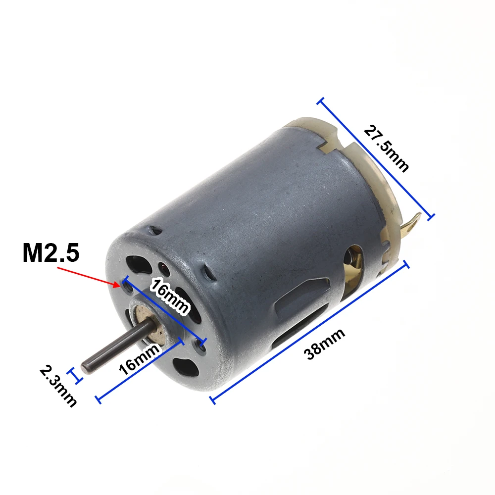 RF Mando Mini RC380 DC Motor DC 3.7V 6V 9V 12V High Speed High Torque - Image 2