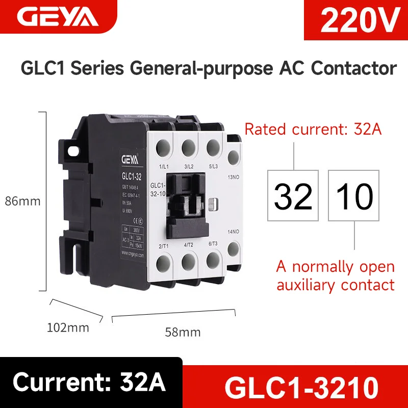 RF Mando GEYA Three-Phase AC Contactor from 9A to 95A 220V High - Image 11