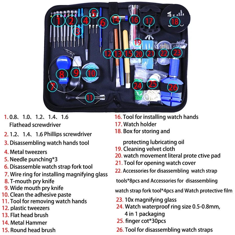 RF Mando Watch repair tools, 162 ptool set, open watch cover, re - Image 2