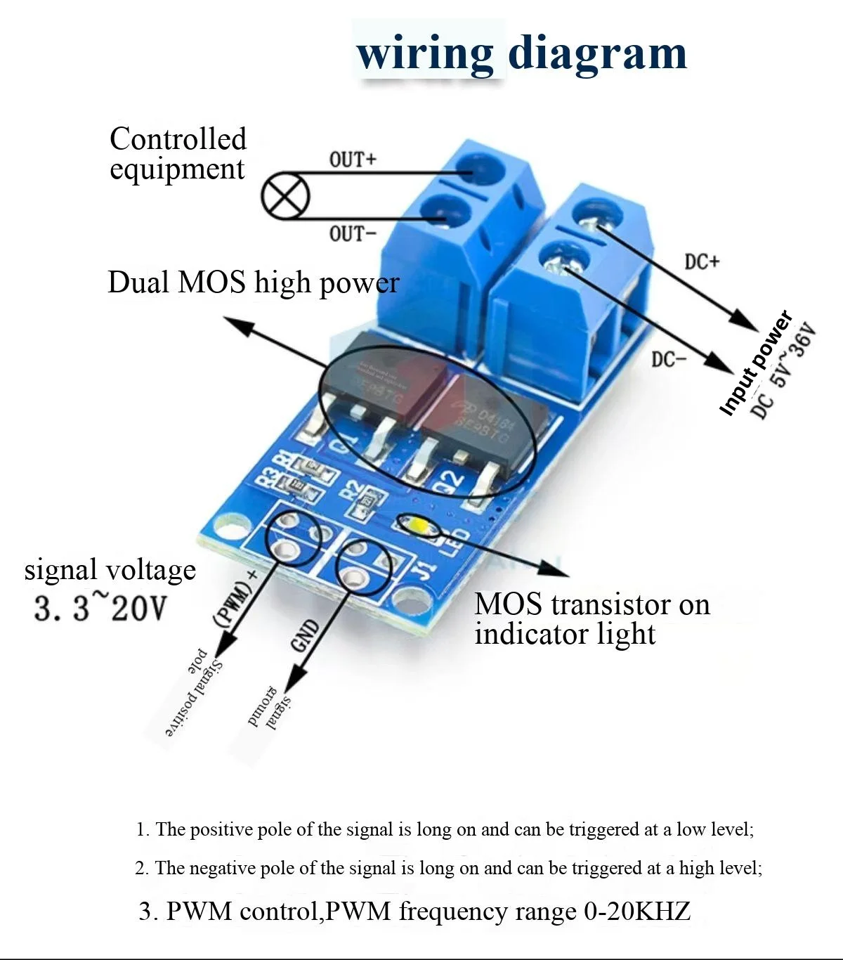 RF Mando High-power MOSFET Field-Effect Transistor Trigger Switch Dri - Image 5