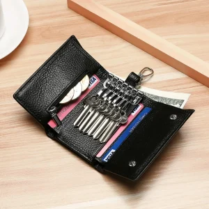 RF Mando New Key Holder Wallet Genuine Leather Unisex Solid Key Walle