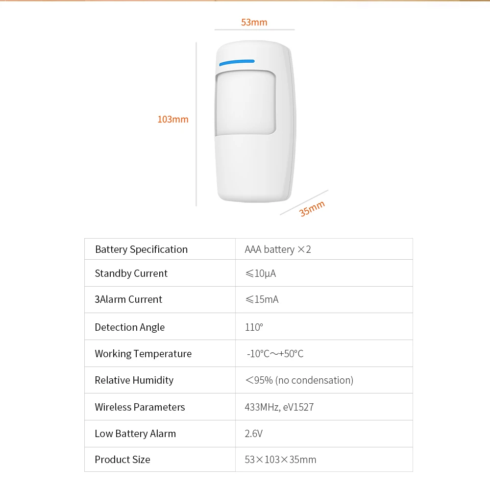 RF Mando Staniot Wireless PIR Motion Sensor 433MHz Human Infrared Sec - Image 4