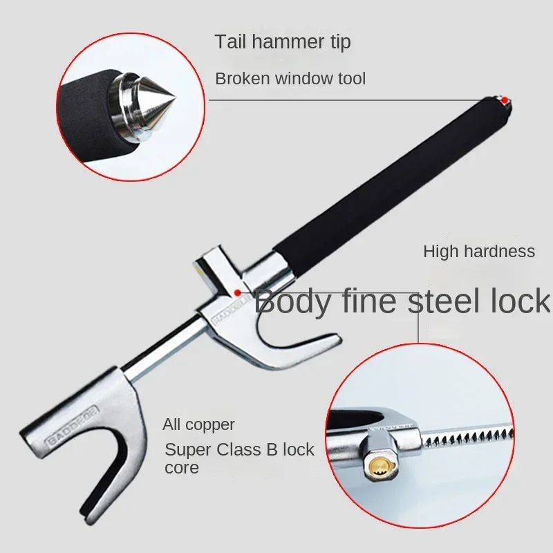 RF Mando Universal Steering Wheel Lock - Anti-Theft Retractable Car S - Image 2