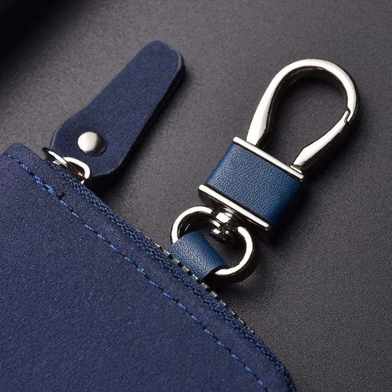 RF Mando New Leather Keychain Men Women Key Holder Organizer Pouch La - Image 5