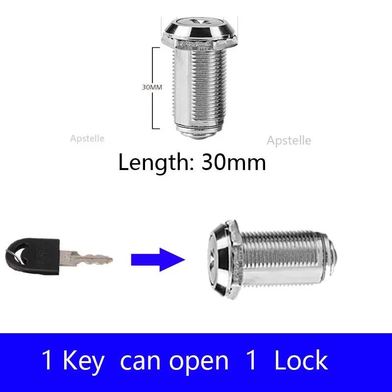 RF Mando Cabinet Mailbox Drawer Lock for Office Desk Letter Box Cam L - Image 14