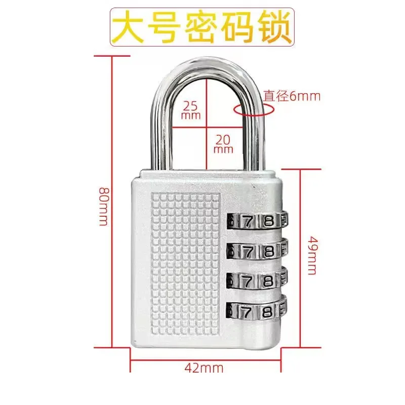 RF Mando 4 Digit Zinc Alloy Combination Lock Padlock Luggage Anti-the - Image 9