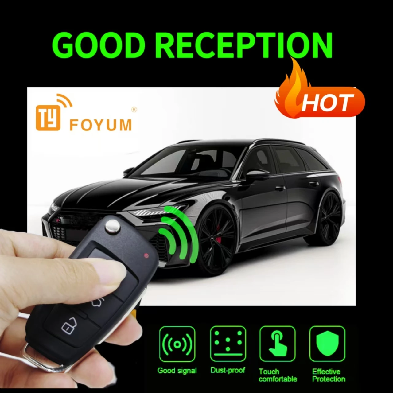 RF Mando Car Remote Control Shell Car Key Replacement 50Pcs - Image 6