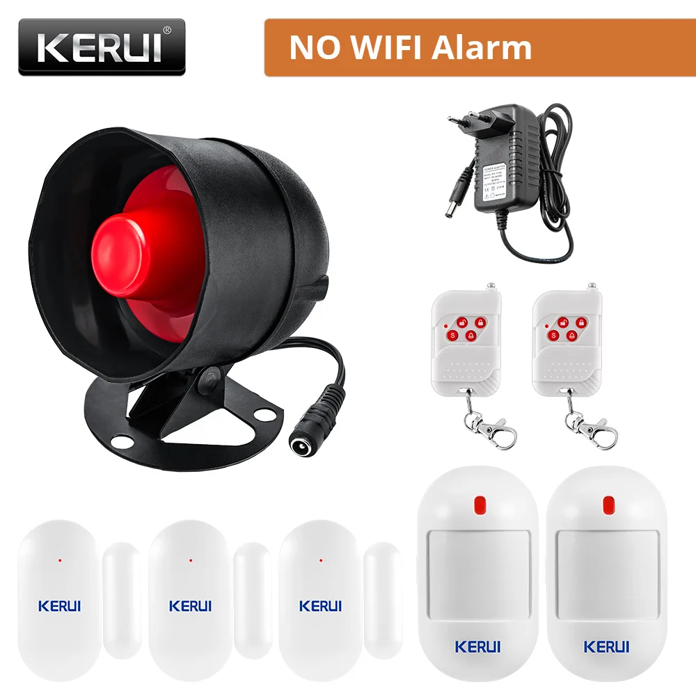 RF Mando KERUI Speaker Alarm System Kit 110db Siren Tuya WIFI Home Se - Image 15