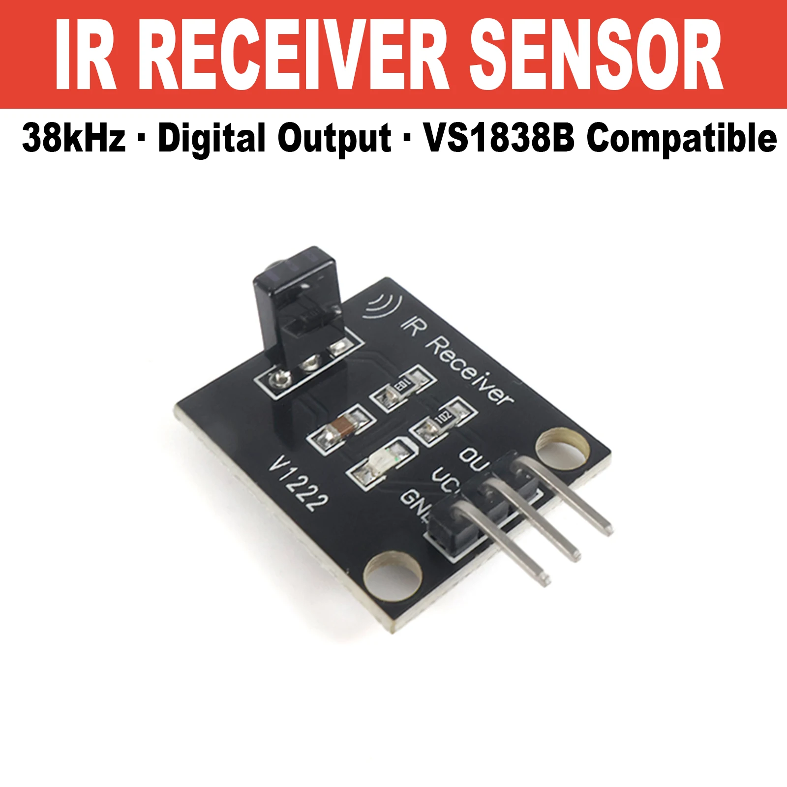 RF Mando 38kHz IR Infrared Receiver Sensor Module Digital 5V for Arduino - Image 11