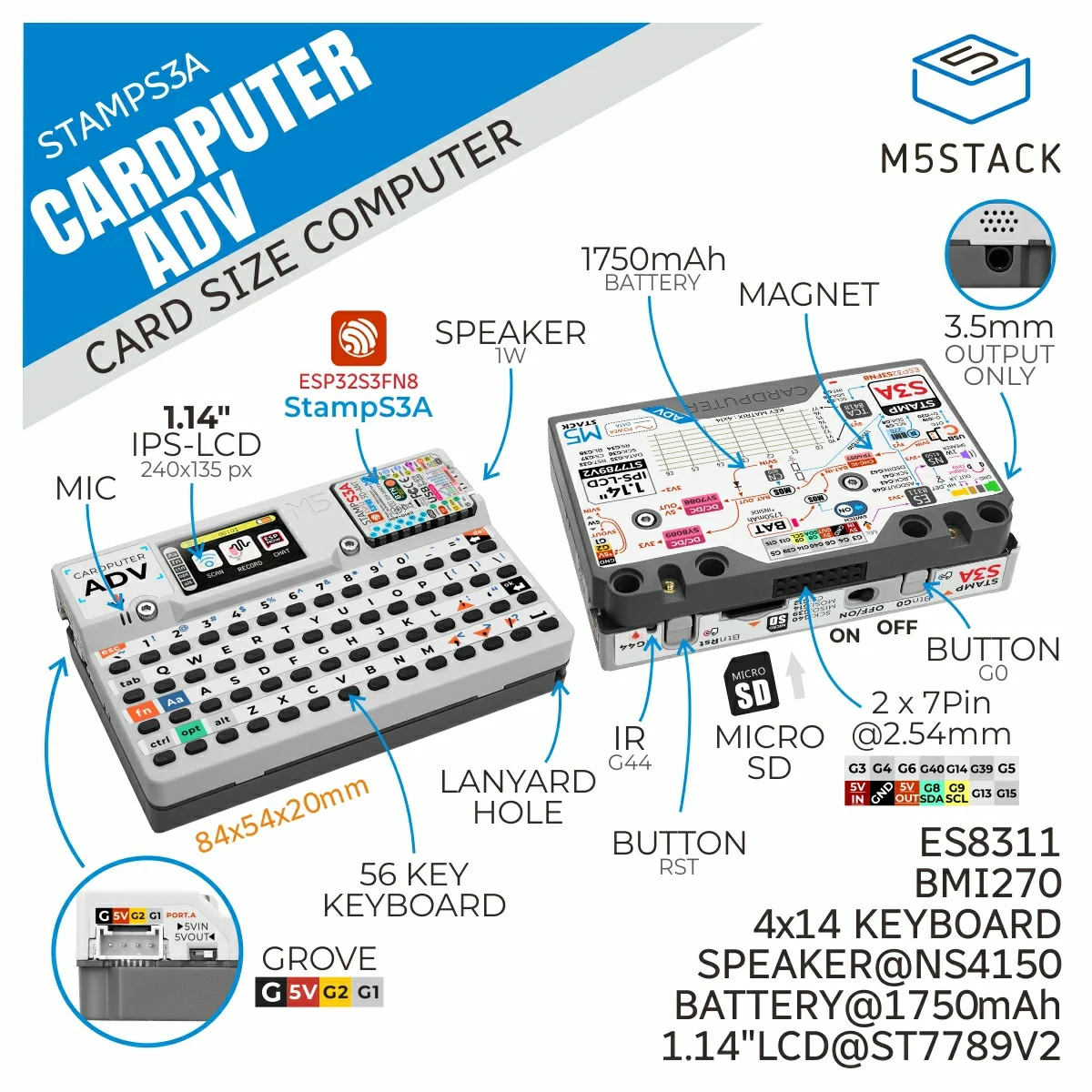 RF Mando M5Stack Cardputer Adv Kit Cap LoRa1262 LoRa Programmable Car - Image 4