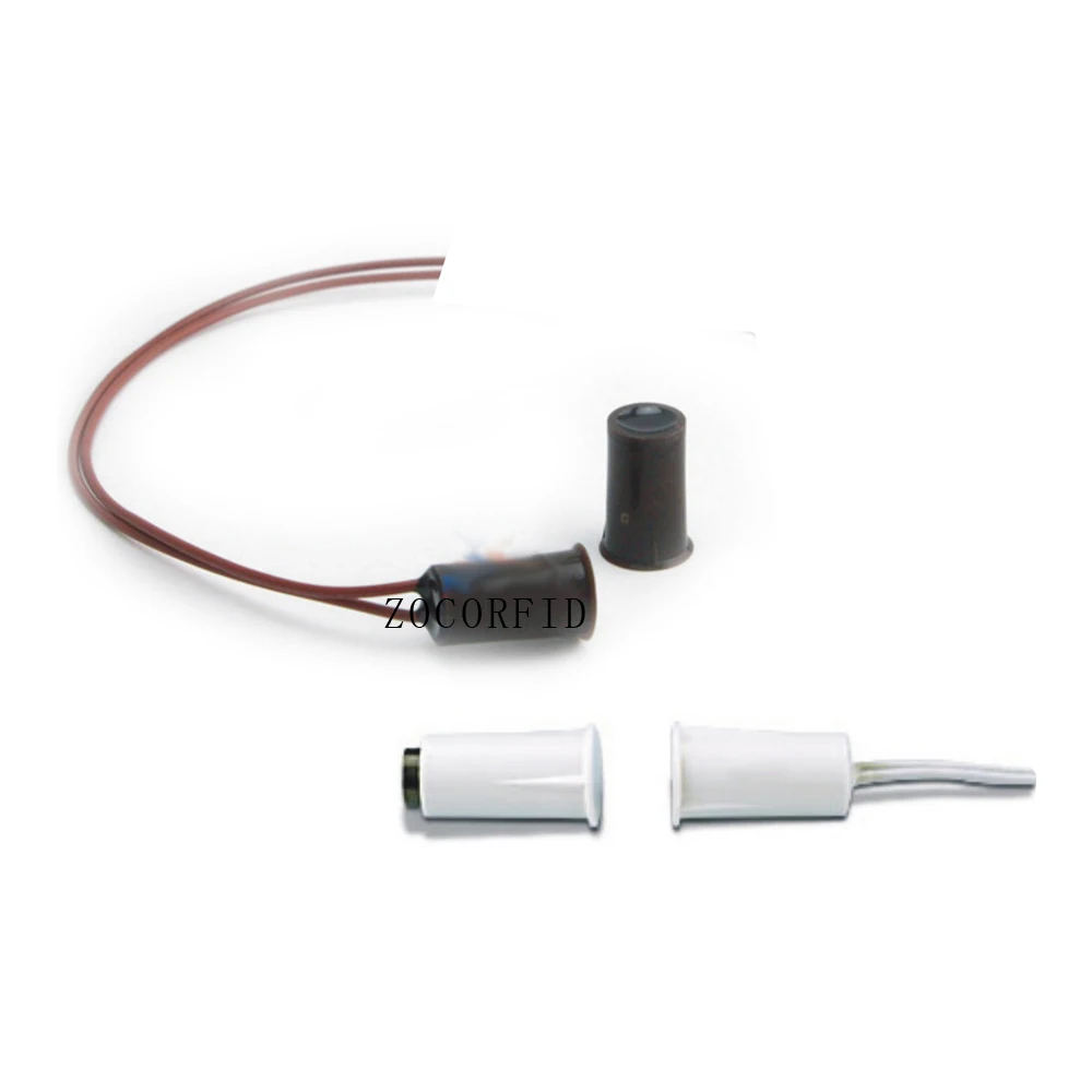 RF Mando 10pairs NC Type Round ABS Wired Door Window Sensor Magnetic