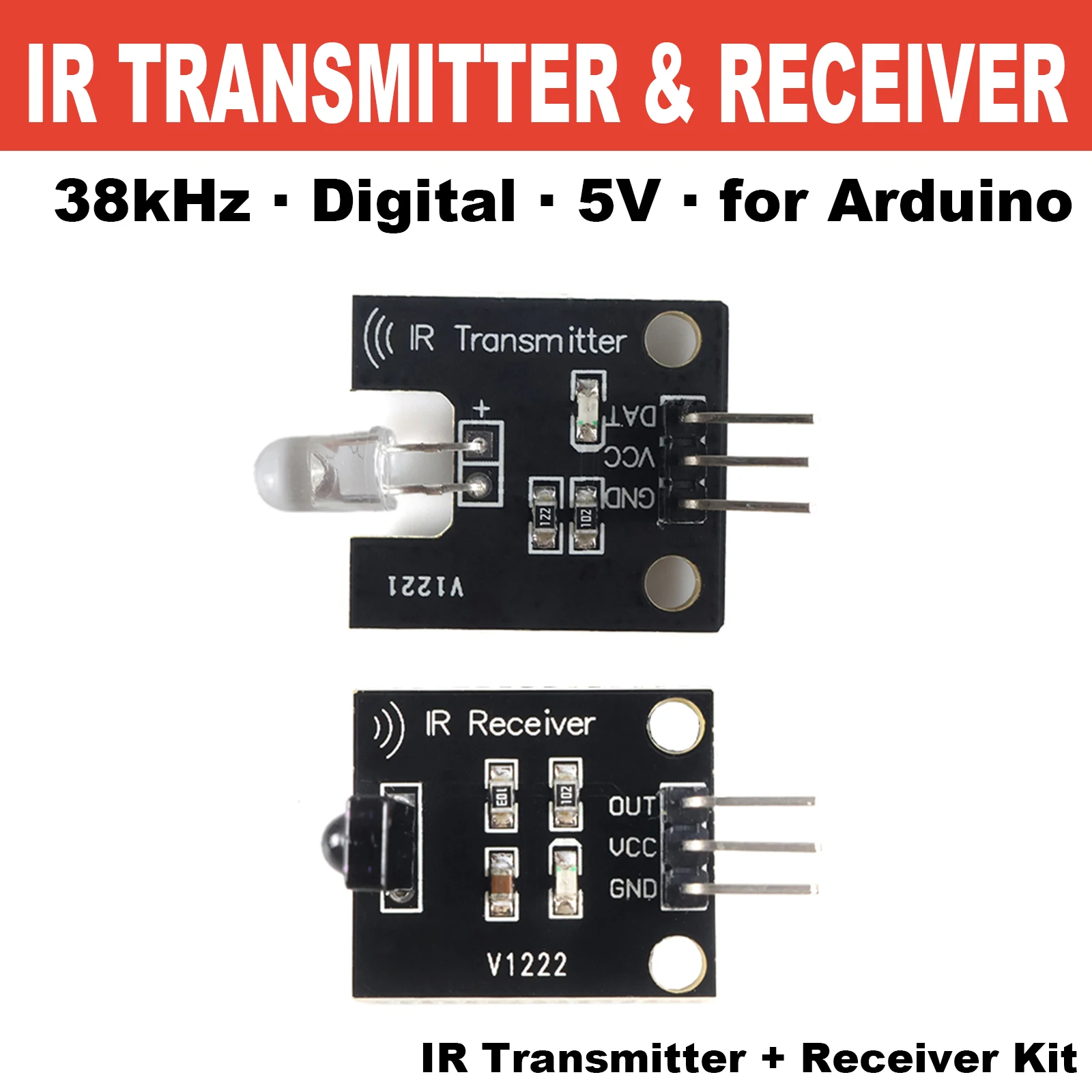 RF Mando 38kHz IR Infrared Receiver Sensor Module Digital 5V for Arduino
