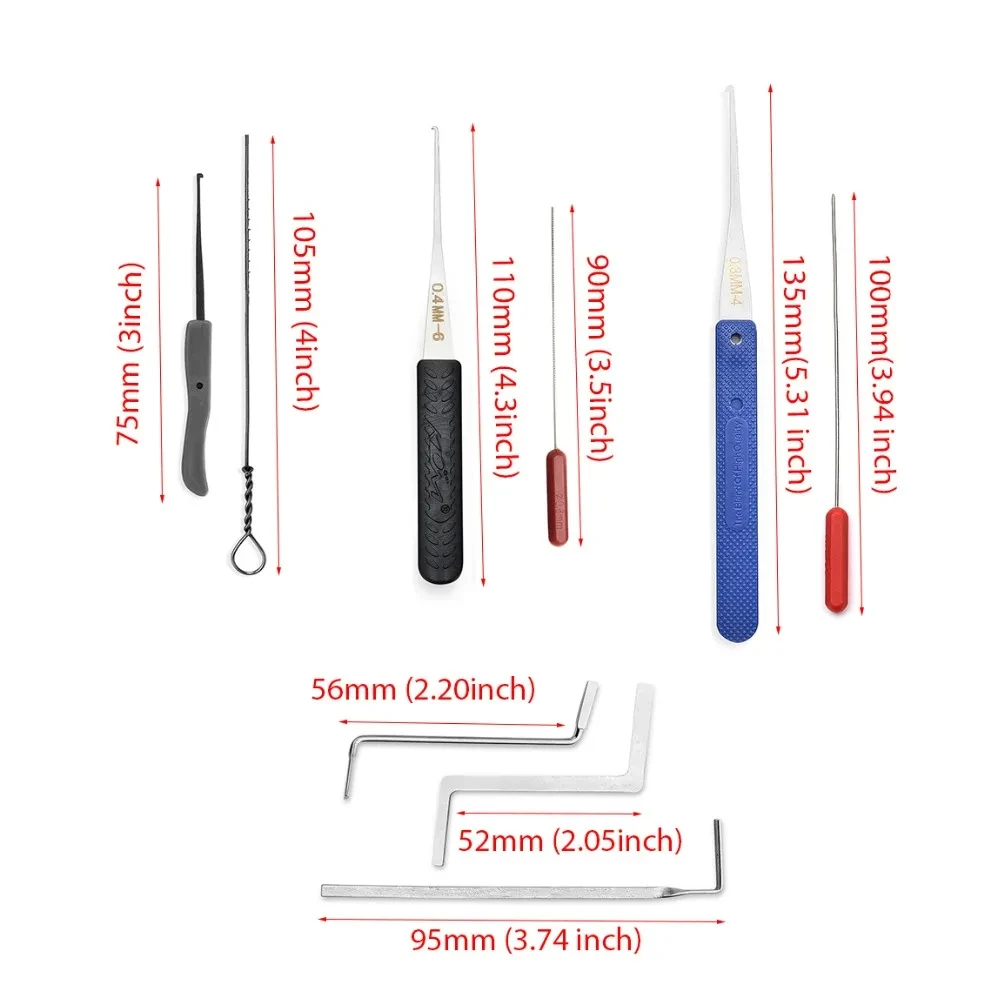 RF Mando 5 in 1 Locksmith Supplies Hand Tools Lock Pick Set Row Tensi - Image 5