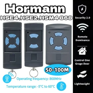 RF Mando HORMANN-Compatible Remote Control 868 MHz HSM4 HSM2 HS2 HS4 HSE2 HSE4 HSZ1 HSZ2 HSP4 Garage Door Opener