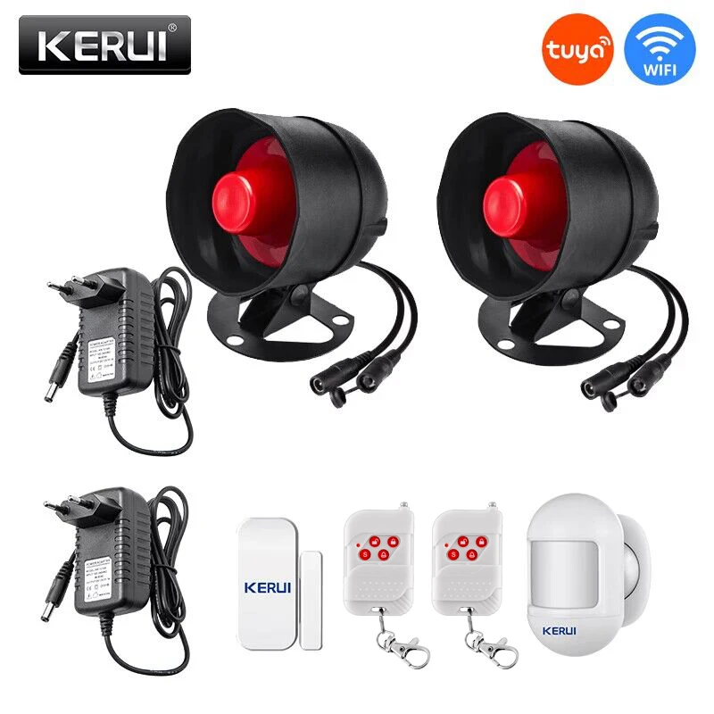 RF Mando KERUI Tuya WIFI Siren Alarm System Installation Simple Infra - Image 13