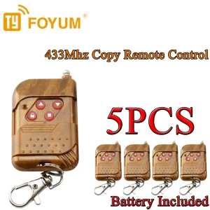 RF Mando 5PCS Duplicate Garage Door Remote Control 433MHZ Electric Ga