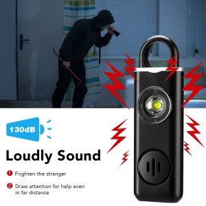 RF Mando 130dB Personal Defense Alarm Rechargeable Self Defense Woman