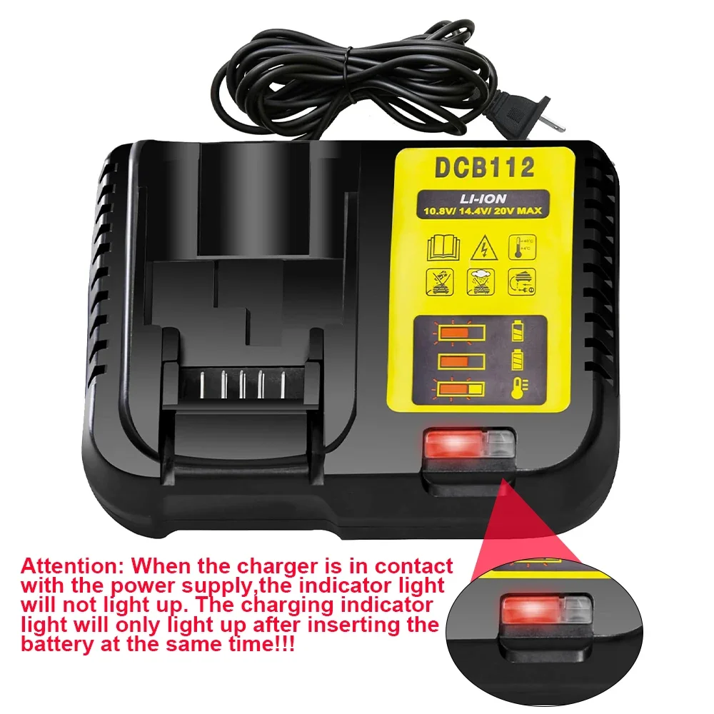 RF Mando DCB112 Battery Charger 10.8V 12V 14.4V 18V 20V DCB206 DCB205 - Image 4