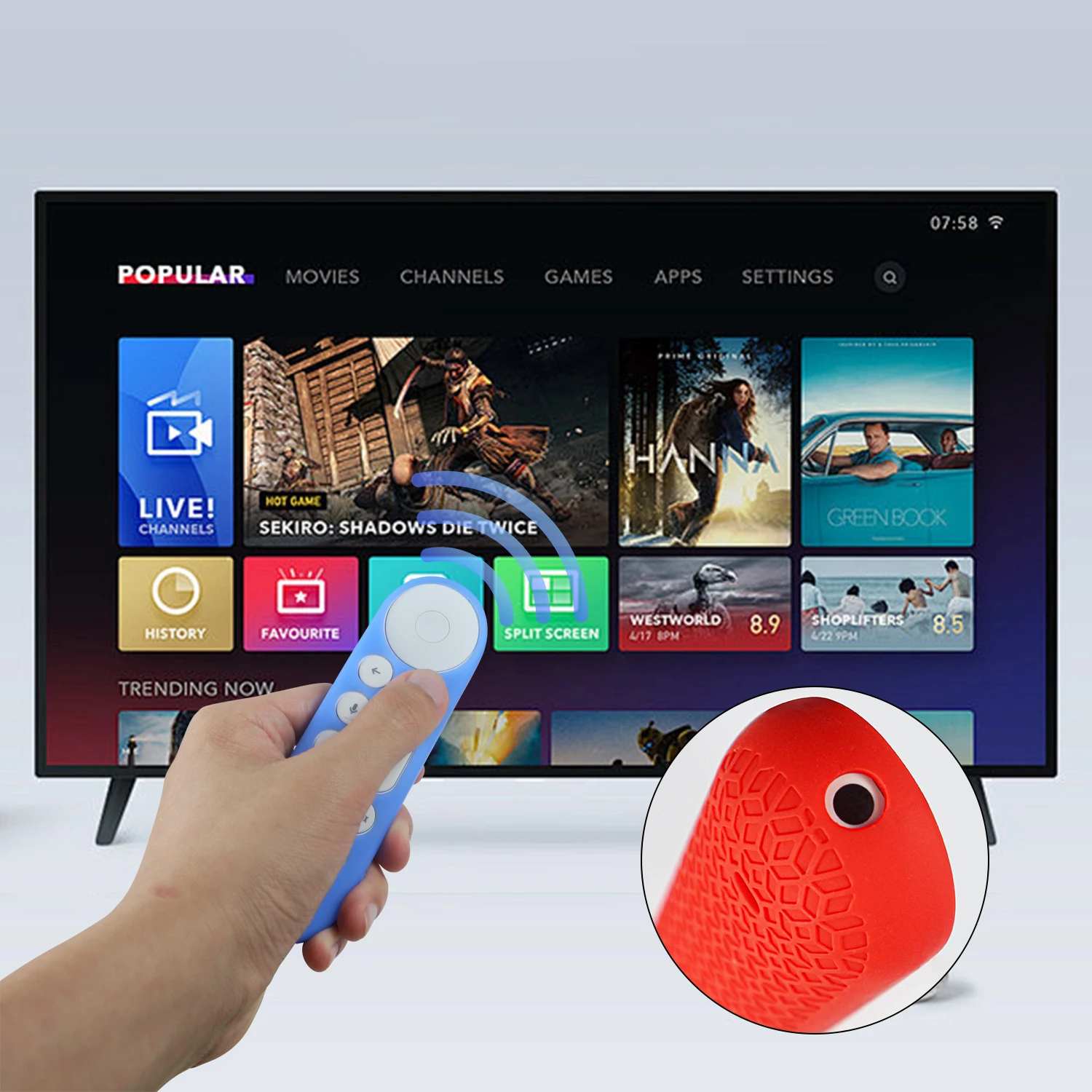 RF Mando Silicone Protective Cover For Google TV Streamer 4K TV 2024 - Image 6