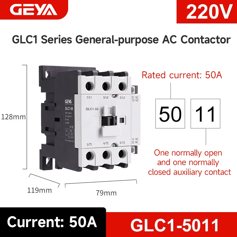 RF Mando GEYA Three-Phase AC Contactor from 9A to 95A 220V High - Image 13