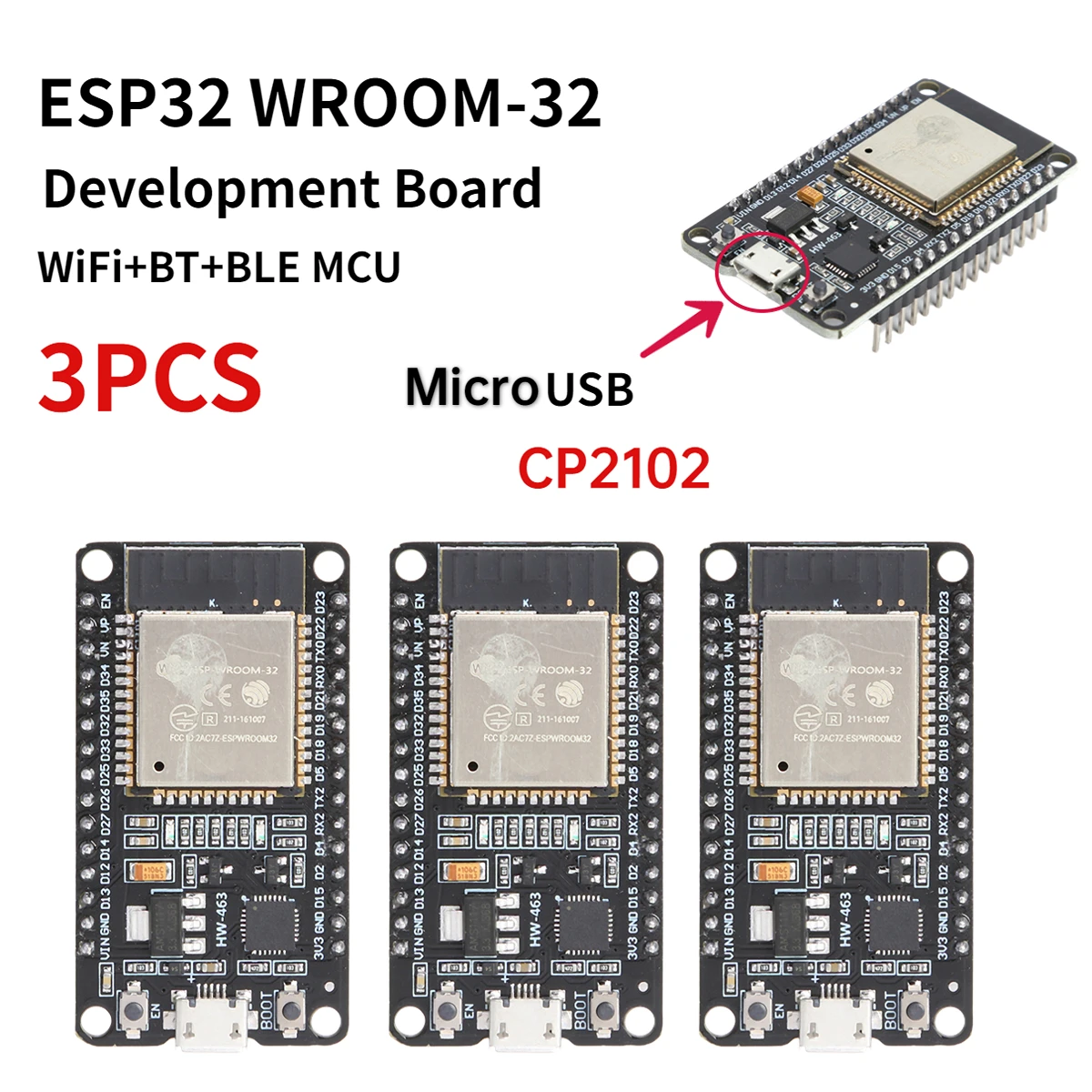 RF Mando ESP32 -32 Development Board TYPE-C CH340C/ USB CP2102 WiFi+B - Image 12