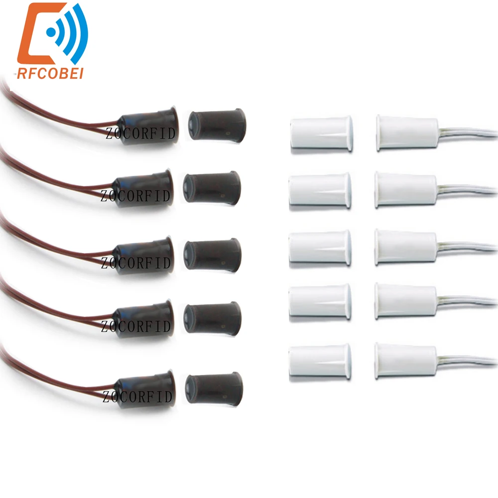 RF Mando 10pairs NC Type Round ABS Wired Door Window Sensor Magnetic - Image 3