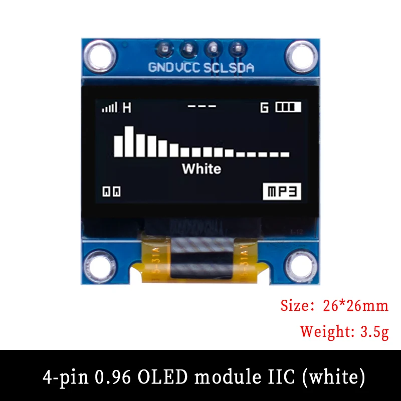 RF Mando 4pin/7pin 0.96' White/Blue/Yellow Blue 0.96 Inch OLED 128X64 - Image 13