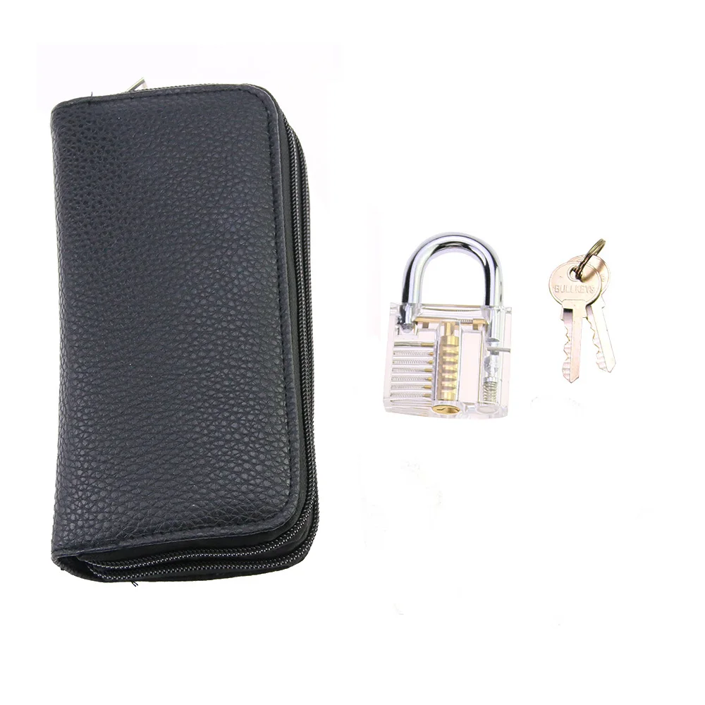 RF Mando Professional Locksmith Tools Lockpick Practice Set,9pcs Tran - Image 4